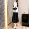 ゆったり感アップ 切り替え 美感いっぱい Tシャツ＋スカート セットアップ＜U-3574＞
