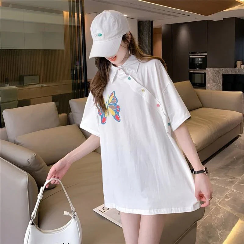 個性的なデザイン プリント 一目惚れ Tシャツ カットソー＜U-3044＞