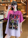 絶対欲しい グラデーション 特別デザイン プリント 半袖 Tシャツ <U-9053>