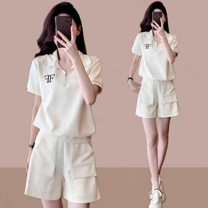 真夏も快適 半袖 カジュアル Tシャツ ショートパンツ セットアップ ＜U-11140＞