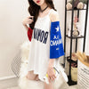 個性的なデザイン プリント 一目惚れ Tシャツ カットソー ワンピース＜U-3342＞