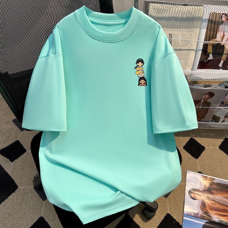 新商品 カジュアル 定番シンプル プリント 全6色 半袖Tシャツ<U-8767>