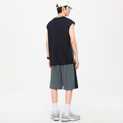 売り切れ必至 ファッション 超人気 男女兼用 ノースリーブＴシャツⅹパンツセット全5色<U-8754>