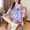 新商品 プリント ファッション ゆったり 全4色 半袖 Tシャツ＜U-11493＞