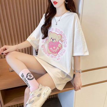 美人度アップ 好感度UP 海外トレンド カジュアル 全3色 半袖 Tシャツ ＜U-11641＞