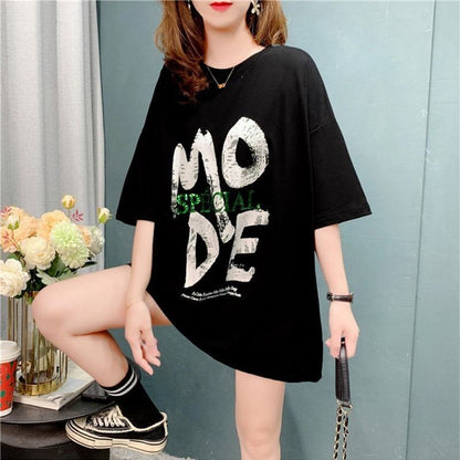 オシャレ度満点 切り替え 好感度満載 プリント Tシャツ カットソー＜U-3672＞