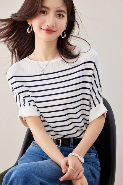 今季マストバイ ファッション カジュアル エレガント Tシャツ<U-6587>
