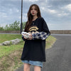 オシャレ度満点 ラウンドネック 個性的なデザイン カートゥーンプリント Tシャツ＜U-2257＞