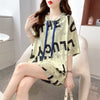 着心地抜群 切り替え 女性力を高める プリント Tシャツ カットソー＜U-3489＞