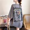 ゆったり感アップ 切り替え オシャレ度満点 プリント Tシャツ カットソー＜U-3478＞