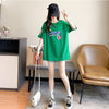 デザイン感 切り替え チャーミング プリント Tシャツ カットソー＜U-3409＞