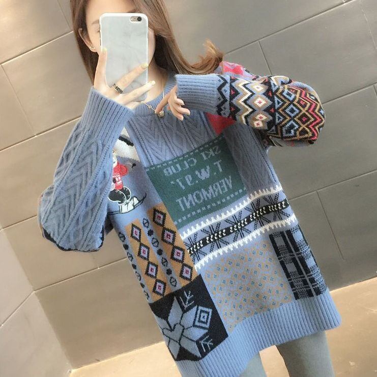 主役級 カジュアル キュート 上質セーター<U-5909>