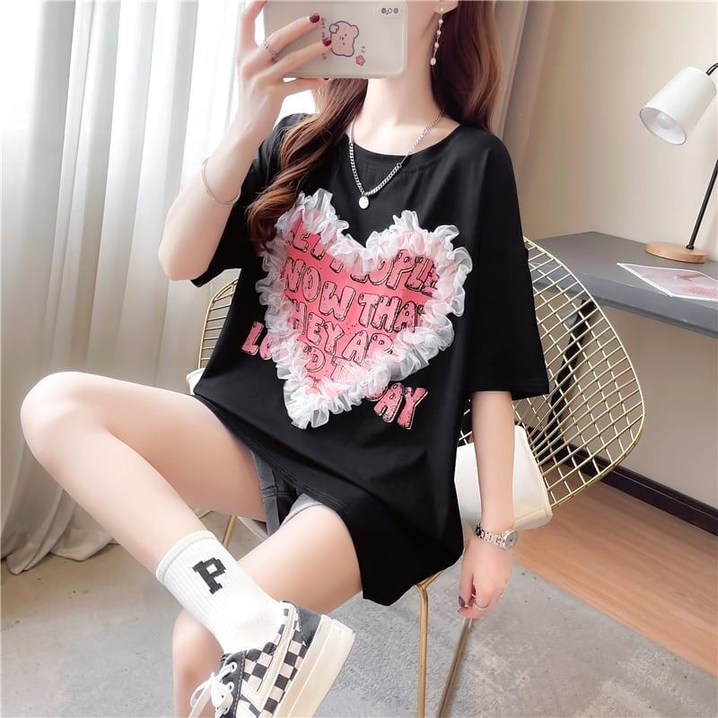 個性的なデザイン 切り替え 今季大好評 プリント Tシャツ カットソー＜U-3410＞