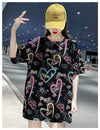 新商品 カジュアル 個性派 プリント ゆったり 半袖Tシャツ＜U-8534＞