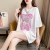 着心地抜群 切り替え 女性力を高める プリント Tシャツ カットソー＜U-3405＞