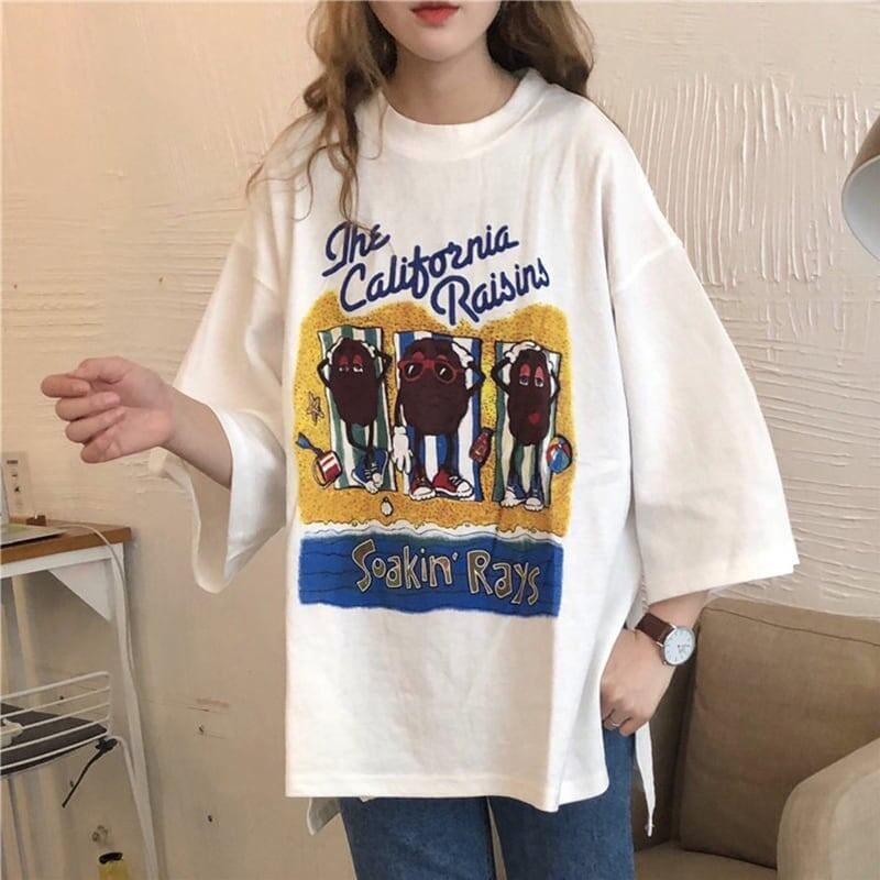合わせやすい 切り替え 美人度アップ プリント Tシャツ カットソー＜U-3447＞