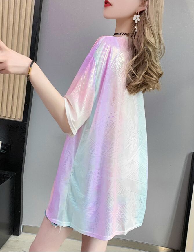 超人気 特別デザイン 着回し力抜群 プリント 2色選択 半袖Tシャツ＜U-8592＞