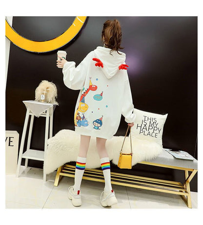 【裹起毛】新商品 少女のような可愛らしい雰囲気のファッション 好感度UP 3色 パーカー <U-10641>