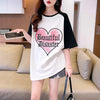 好感度UP可愛いハート プリントTシャツ &アルファベットロング ＜U-2833＞