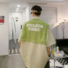 期間限定 ファッション 個性派 レイヤード風 切り替え プリント全3色 男女兼用 半袖Tシャツ<U-9044>