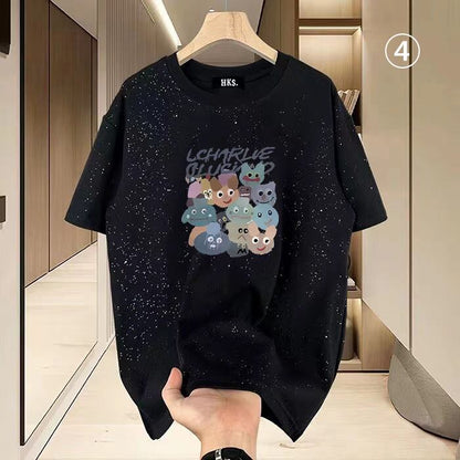 新商品 プリント カジュアル 選べるデザイン4種類 全2色 Tシャツ カットソー＜U-8585＞