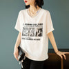 話題沸騰中 ファッション 着回し力抜群 プリント 2色選択 半袖Tシャツ＜U-8621＞
