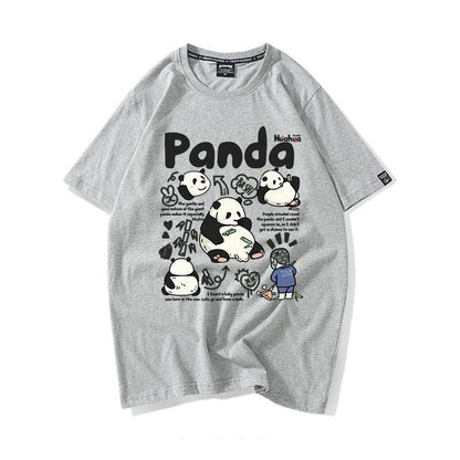 売り切れ必至 カジュアル ファッション感満々 アバンギャルド プリント カップル 全7色 半袖 Tシャツ <U-9320>