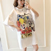 スタイリッシュ プリント 一目惚れ Tシャツ カットソー ワンピース＜U-3440＞