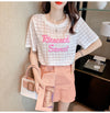 【半額！期間限定！！】大活躍 シフォン 定番シンプル 刺繍 全3色 Tシャツ カットソー ＜U-8601＞