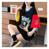 おすすめ アルファベット 個性派 プリントTシャツ ゆったり半袖＜U-8090＞