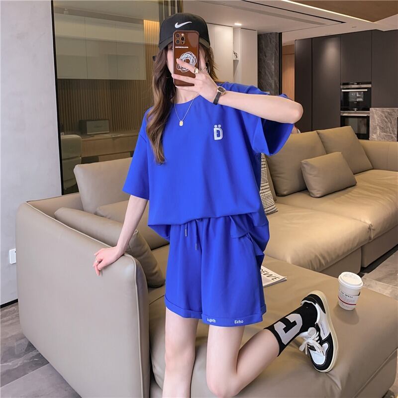 話題沸騰中 カジュアル 肌触り抜群 全3色 半袖 Tシャツ ショートパンツ セットアップ ＜U-8973＞
