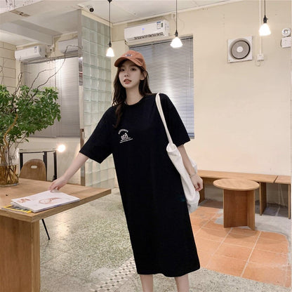 美人度アップ プリント チャーミング Tシャツ カットソー ワンピース＜U-3602＞