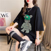 好感度満載 ラウンドネック スタイリッシュ プリント Tシャツ カットソー＜U-2795＞