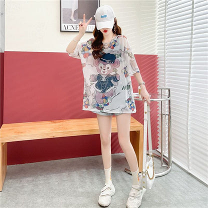 女子マスト 半袖 ラウンドネック ワンピース Tシャツ＜U-8635＞