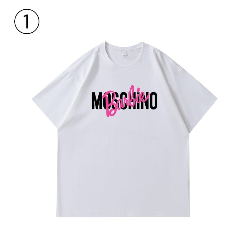 絶対流行 カジュアル 早い者勝ち ルーズ プリント全3色 2種選択可 男女兼用 半袖Tシャツ<U-9030>