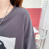 ルーズ プリント オシャレ感たっぷり Tシャツ カットソー ワンピース＜U-3545＞