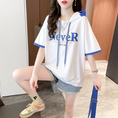 カジュアル 切り替え オシャレ度満点 プリント Tシャツ カットソー＜U-3656＞