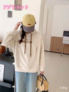 定番シンプルゆったりフード付きパーカ全3色トップス<U-4742>