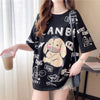 【新商品】大注目 ビッグロゴ プリント ゆったりトップス 半袖Tシャツ 全3色＜U-4933＞