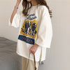 話題沸騰中 ゆったり カジュアル プリント 2色半袖Tシャツ＜U-8161＞