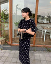 好感度100％ 柔らかくて優しい印象 効果抜群 プリント切り替え 2色 セットアップ<U-10855>