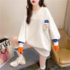 美感いっぱい 切り替え 好感度満載 プリント Tシャツ カットソー＜U-3669＞