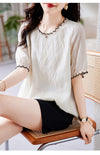 話題沸騰中 美人度アップ 上質 半袖Ｔシャツ<U-8367>