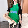 好感度満載 切り替え 美感いっぱい プリント Tシャツ カットソー＜U-3621＞