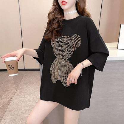 今季大好評 切り替え 美感いっぱい プリント Tシャツ カットソー＜U-3503＞