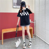 デザイン感 切り替え チャーミング プリント Tシャツ カットソー＜U-3586＞