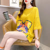 絶対流行 プリント ファッション ゆったり 全4色 半袖 Tシャツ＜U-11523＞