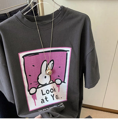 おすすめ 着心地良い ファッション感満々 プリント 半袖 Tシャツ <U-9127>