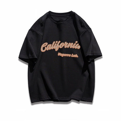 早い者勝ち カジュアル ファッション感満々 ダブルプリント 全5色 半袖Tシャツ<U-9271>