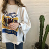 合わせやすい 切り替え 美人度アップ プリント Tシャツ カットソー＜U-3447＞